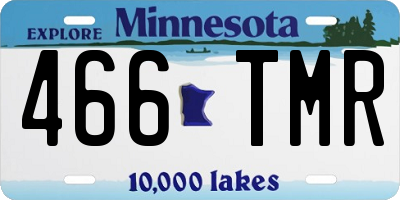 MN license plate 466TMR