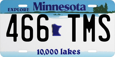 MN license plate 466TMS