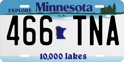 MN license plate 466TNA