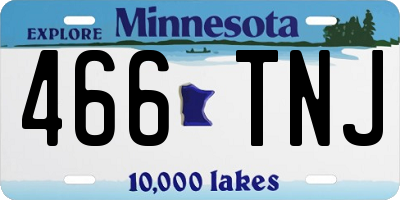 MN license plate 466TNJ
