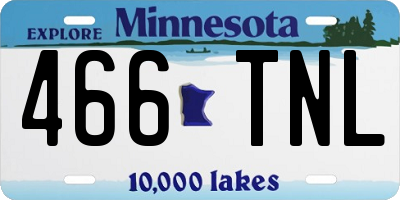 MN license plate 466TNL
