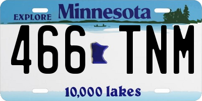 MN license plate 466TNM