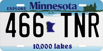 MN license plate 466TNR