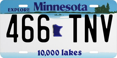 MN license plate 466TNV