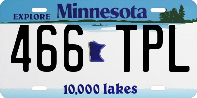 MN license plate 466TPL