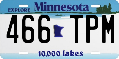 MN license plate 466TPM