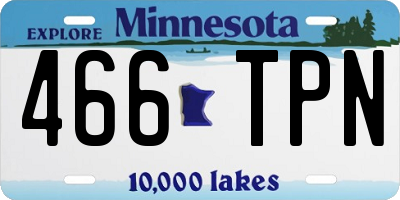 MN license plate 466TPN