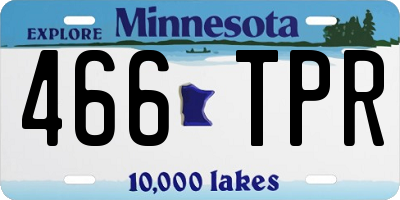 MN license plate 466TPR