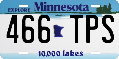 MN license plate 466TPS