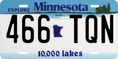 MN license plate 466TQN