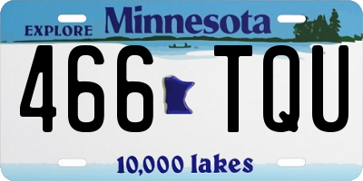 MN license plate 466TQU