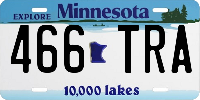 MN license plate 466TRA