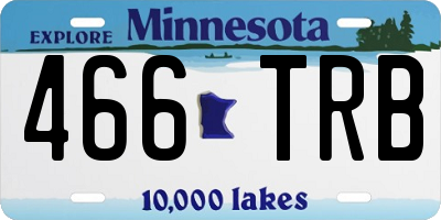 MN license plate 466TRB