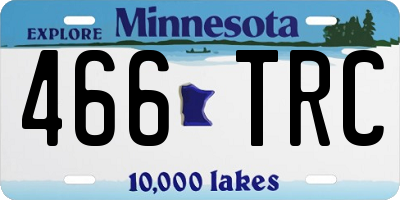 MN license plate 466TRC