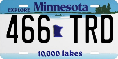 MN license plate 466TRD