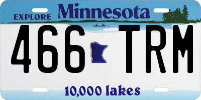MN license plate 466TRM