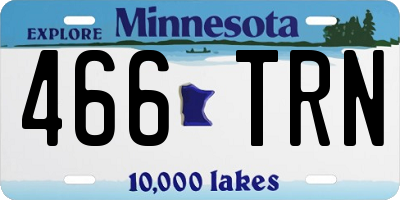 MN license plate 466TRN