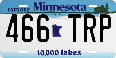 MN license plate 466TRP