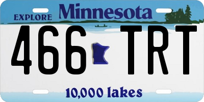 MN license plate 466TRT