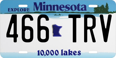 MN license plate 466TRV
