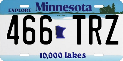 MN license plate 466TRZ