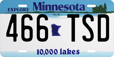 MN license plate 466TSD
