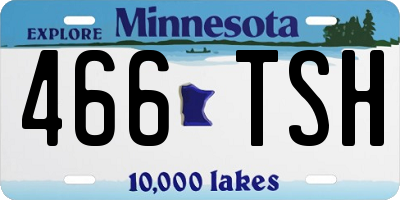 MN license plate 466TSH