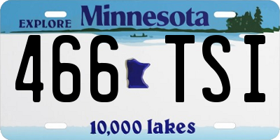 MN license plate 466TSI