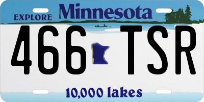 MN license plate 466TSR