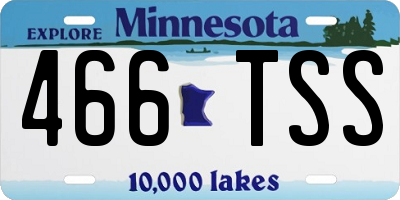 MN license plate 466TSS