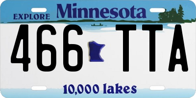 MN license plate 466TTA