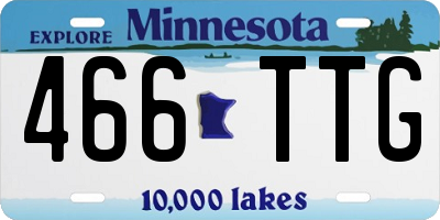 MN license plate 466TTG