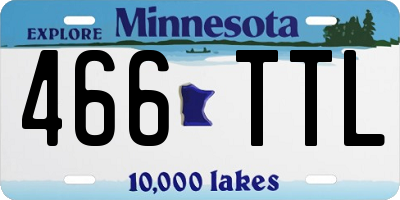 MN license plate 466TTL