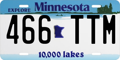MN license plate 466TTM