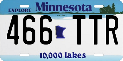 MN license plate 466TTR