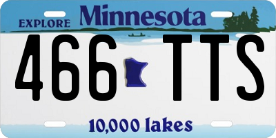 MN license plate 466TTS