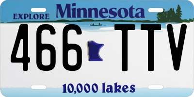 MN license plate 466TTV