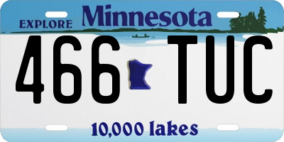 MN license plate 466TUC