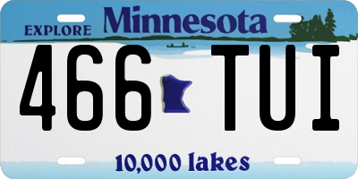 MN license plate 466TUI