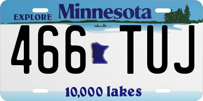 MN license plate 466TUJ