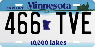 MN license plate 466TVE