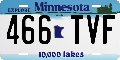 MN license plate 466TVF