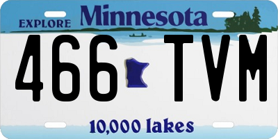 MN license plate 466TVM
