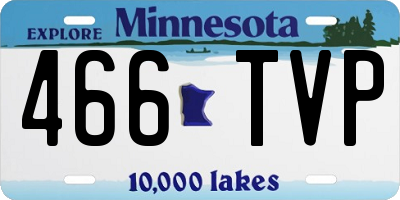 MN license plate 466TVP