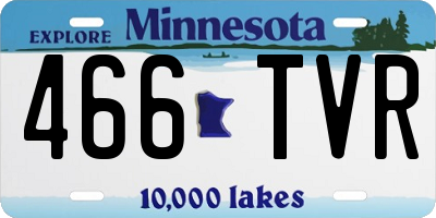 MN license plate 466TVR