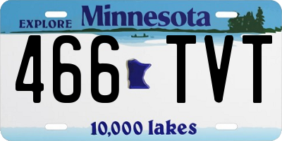 MN license plate 466TVT