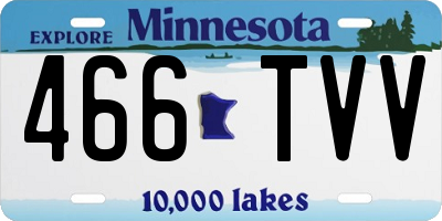 MN license plate 466TVV