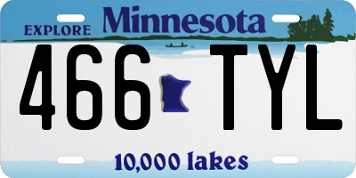 MN license plate 466TYL