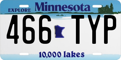 MN license plate 466TYP