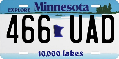 MN license plate 466UAD